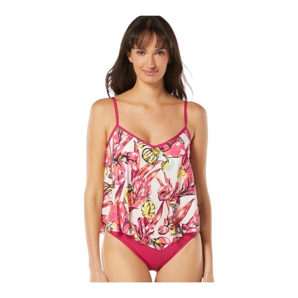 Carmen Marc Valvo Flyaway Scarf Tankini Top - Brava Lily NWT